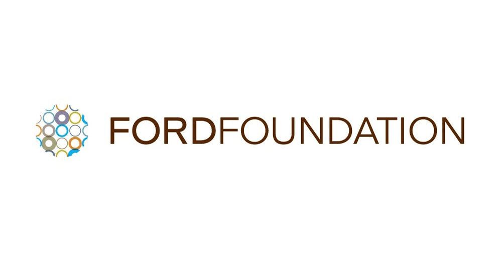 The Ford Foundation logo in brown with multi-colored dots.