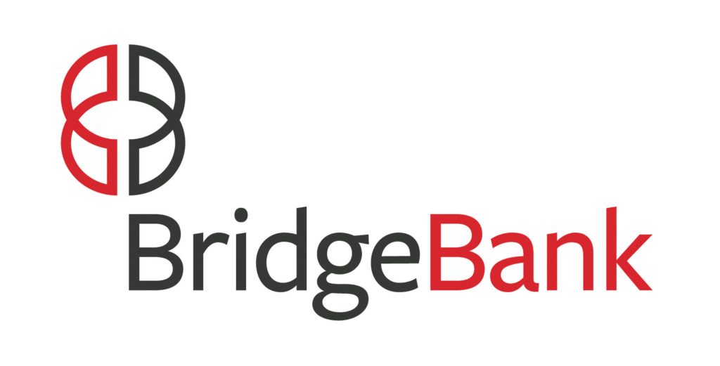 Red and black bridge bank logo