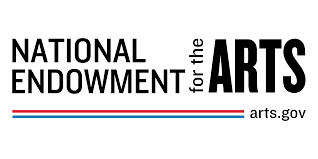 National Endowment for the Arts logo with two stripes in red and blue.