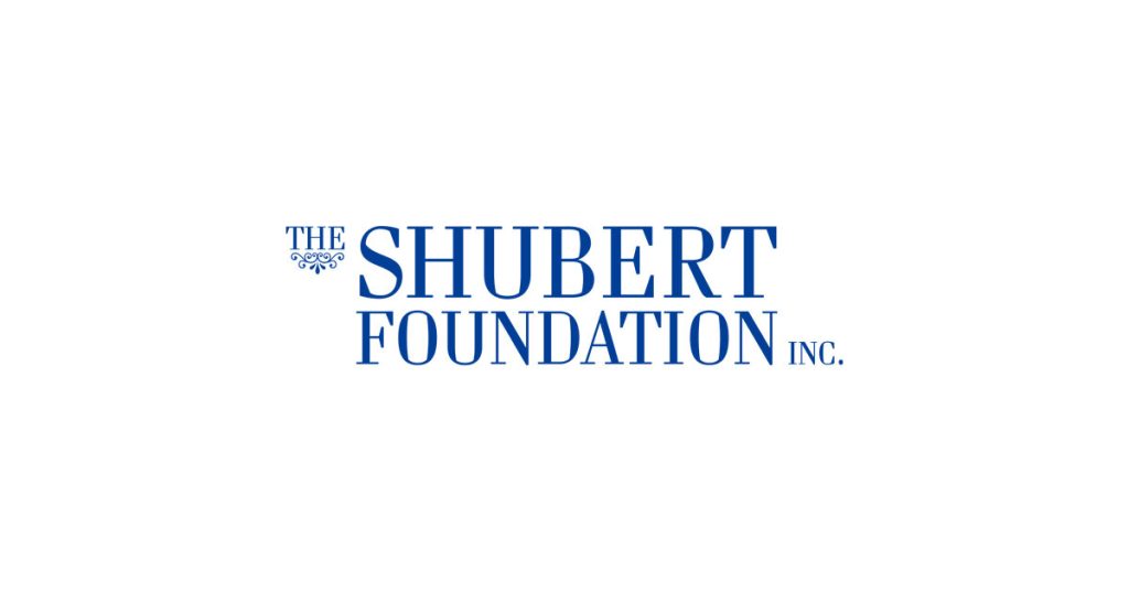 The Shubert Foundation logo in blue.